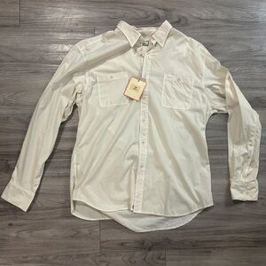 NEW Tommy Bahama Off-White Cotton Long Sleeve Button Up Shirt SIZE XL NWT Cruise